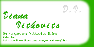 diana vitkovits business card